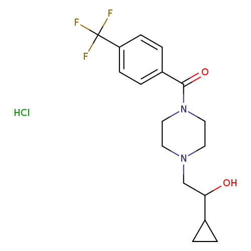 1-cyclopropyl-2-{4-[4-(trifluoromethyl)benzoyl]piperazin-1-yl}ethan-1-ol hydrochloride