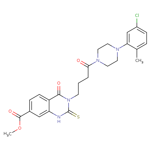 methyl 3-{4-[4-(5-chloro-2-methylphenyl)piperazin-1-yl]-4-oxobutyl}-4-oxo-2-sulfanylidene-1,2,3,4-tetrahydroquinazoline-7-carboxylate