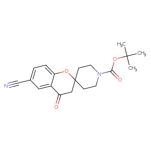 tert-butyl 6-cyano-4-oxo-3,4-dihydrospiro[1-benzopyran-2,4'-piperidine]-1'-carboxylate