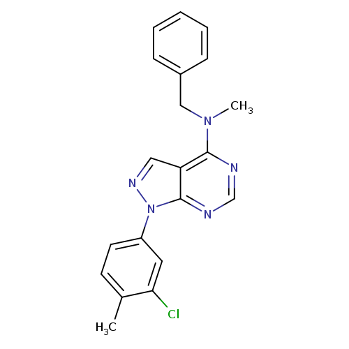 N-benzyl-1-(3-chloro-4-methylphenyl)-N-methyl-1H-pyrazolo[3,4-d]pyrimidin-4-amine