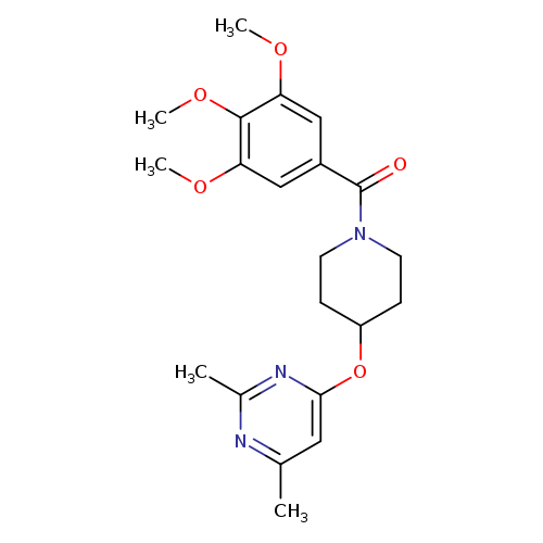 2,4-dimethyl-6-{[1-(3,4,5-trimethoxybenzoyl)piperidin-4-yl]oxy}pyrimidine