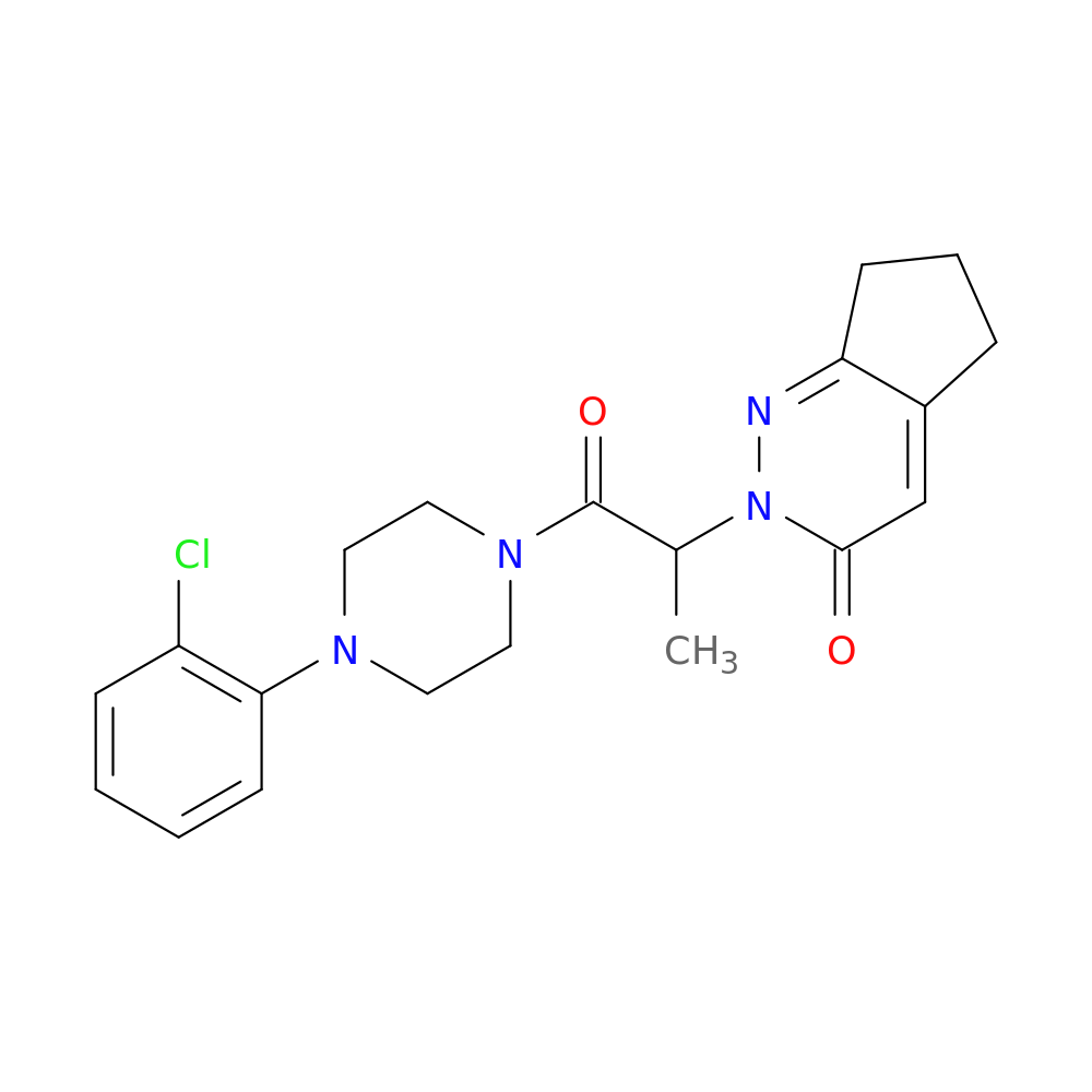 2-{1-[4-(2-chlorophenyl)piperazin-1-yl]-1-oxopropan-2-yl}-2H,3H,5H,6H,7H-cyclopenta[c]pyridazin-3-one