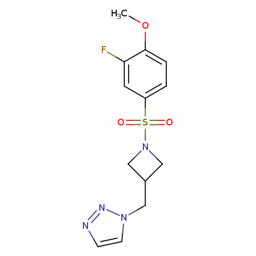1-{[1-(3-fluoro-4-methoxybenzenesulfonyl)azetidin-3-yl]methyl}-1H-1,2,3-triazole