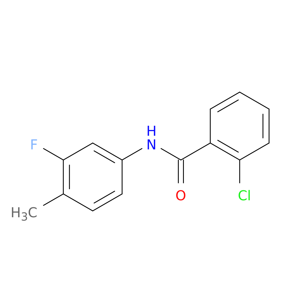 2-chloro-N-(3-fluoro-4-methylphenyl)benzamide