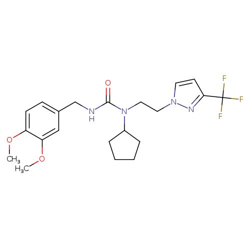 3-cyclopentyl-1-[(3,4-dimethoxyphenyl)methyl]-3-{2-[3-(trifluoromethyl)-1H-pyrazol-1-yl]ethyl}urea