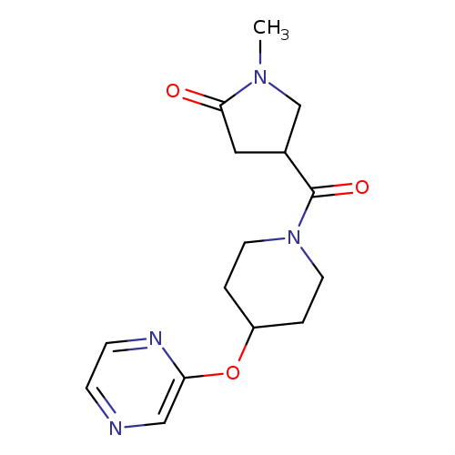 1-methyl-4-[4-(pyrazin-2-yloxy)piperidine-1-carbonyl]pyrrolidin-2-one