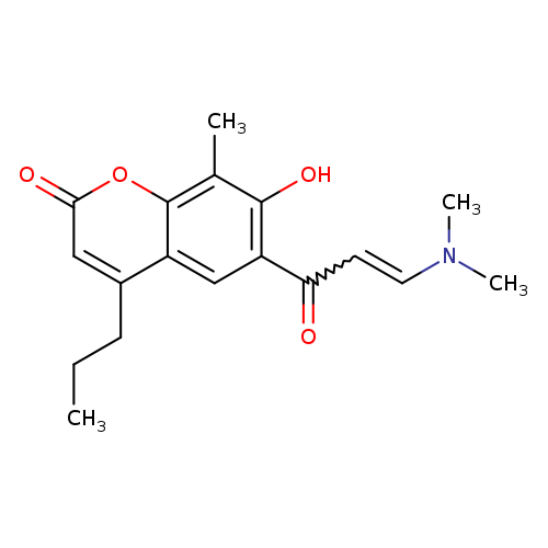 6-[3-(dimethylamino)prop-2-enoyl]-7-hydroxy-8-methyl-4-propyl-2H-chromen-2-one