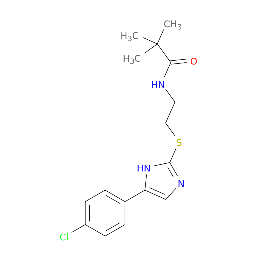 N-(2-{[5-(4-chlorophenyl)-1H-imidazol-2-yl]sulfanyl}ethyl)-2,2-dimethylpropanamide