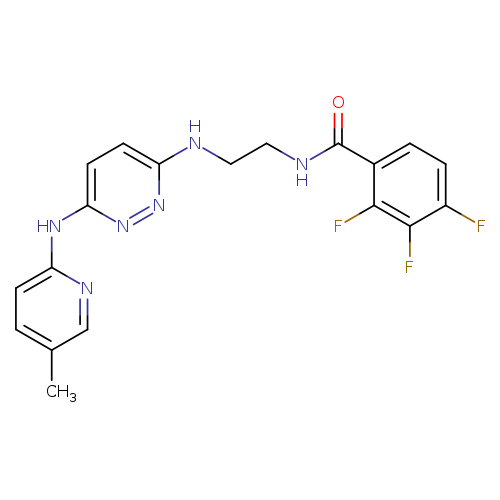 2,3,4-trifluoro-N-[2-({6-[(5-methylpyridin-2-yl)amino]pyridazin-3-yl}amino)ethyl]benzamide