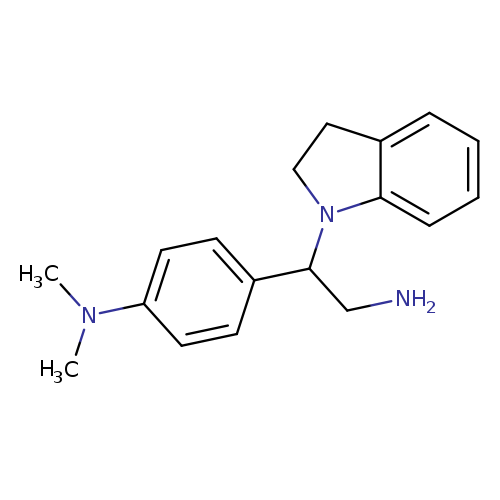 (4-[2-AMINO-1-(2,3-DIHYDRO-1H-INDOL-1-YL)ETHYL]PHENYL)DIMETHYLAMINE