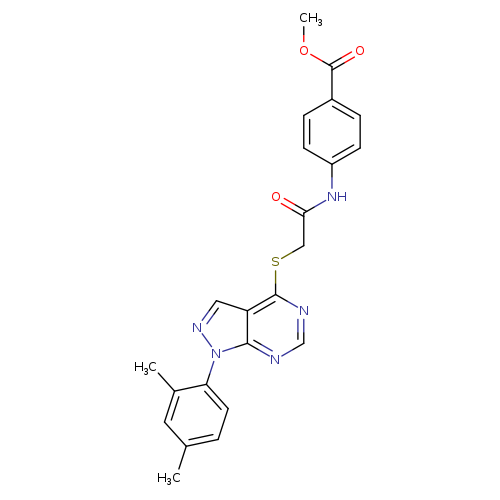 methyl 4-(2-{[1-(2,4-dimethylphenyl)-1H-pyrazolo[3,4-d]pyrimidin-4-yl]sulfanyl}acetamido)benzoate
