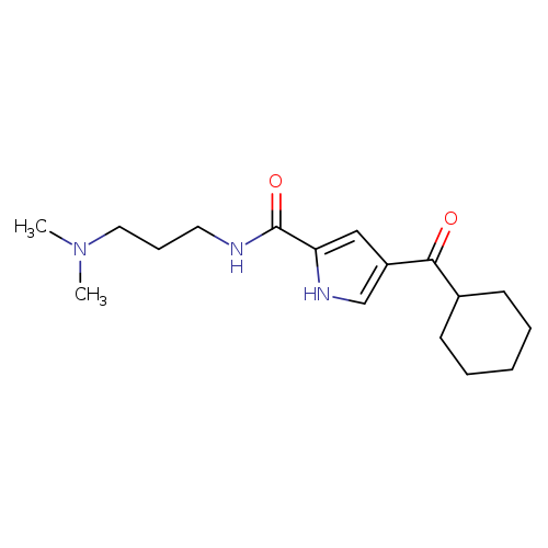 4-cyclohexanecarbonyl-N-[3-(dimethylamino)propyl]-1H-pyrrole-2-carboxamide