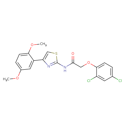 2-(2,4-dichlorophenoxy)-N-[4-(2,5-dimethoxyphenyl)-1,3-thiazol-2-yl]acetamide