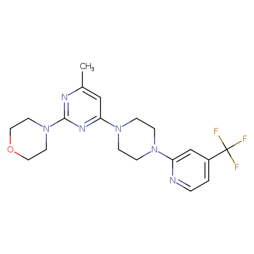 4-(4-methyl-6-{4-[4-(trifluoromethyl)pyridin-2-yl]piperazin-1-yl}pyrimidin-2-yl)morpholine