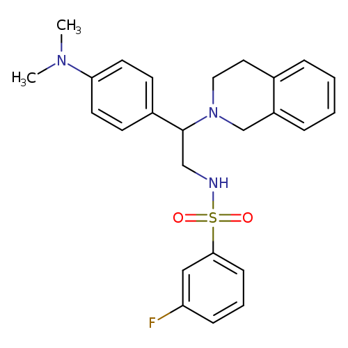 N-{2-[4-(dimethylamino)phenyl]-2-(1,2,3,4-tetrahydroisoquinolin-2-yl)ethyl}-3-fluorobenzene-1-sulfonamide