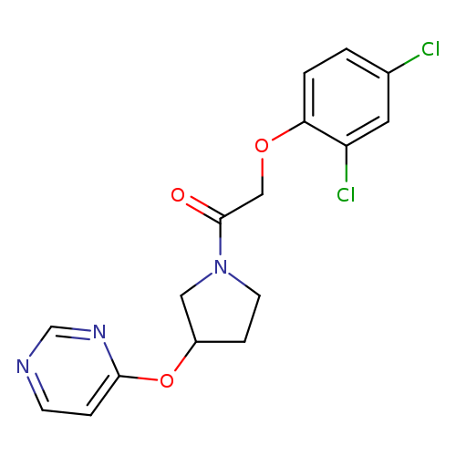 2-(2,4-dichlorophenoxy)-1-[3-(pyrimidin-4-yloxy)pyrrolidin-1-yl]ethan-1-one