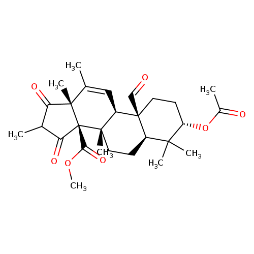 Androst-11-ene-14-carboxylic acid, 3-(acetyloxy)-4,4,8,12,16-pentamethyl-15,17,19-trioxo-, methyl ester, (3β,5β,8α,9β,10α,13α)-