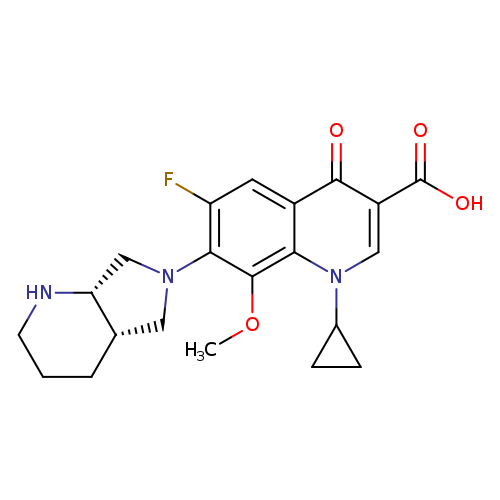 3-Quinolinecarboxylic acid, 1-cyclopropyl-6-fluoro-1,4-dihydro-8-methoxy-7-[(4aS,7aS)-octahydro-6H-pyrrolo[3,4-b]pyridin-6-yl]-4-oxo-