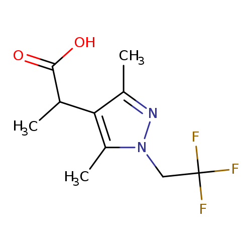 2-[3,5-dimethyl-1-(2,2,2-trifluoroethyl)-1H-pyrazol-4-yl]propanoic acid