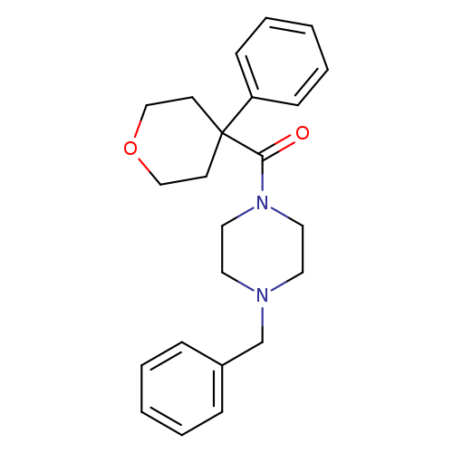 1-benzyl-4-(4-phenyloxane-4-carbonyl)piperazine