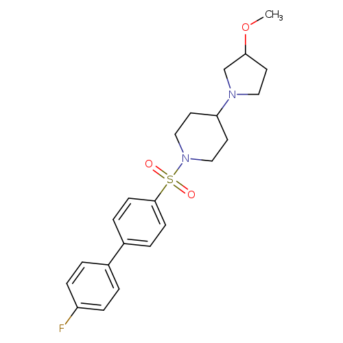 1-({4'-fluoro-[1,1'-biphenyl]-4-yl}sulfonyl)-4-(3-methoxypyrrolidin-1-yl)piperidine