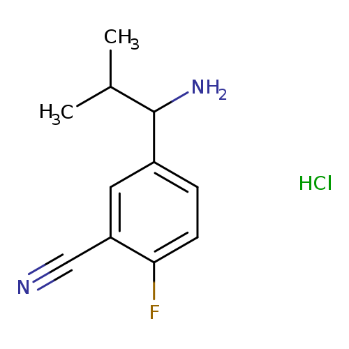 5-(1-amino-2-methylpropyl)-2-fluorobenzonitrile hydrochloride