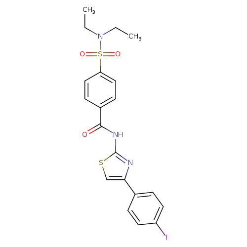 4-(diethylsulfamoyl)-N-[4-(4-iodophenyl)-1,3-thiazol-2-yl]benzamide