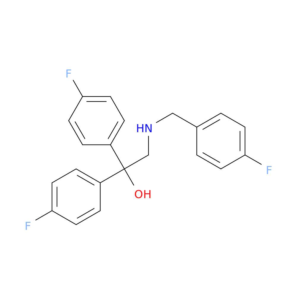 1,1-bis(4-fluorophenyl)-2-{[(4-fluorophenyl)methyl]amino}ethan-1-ol