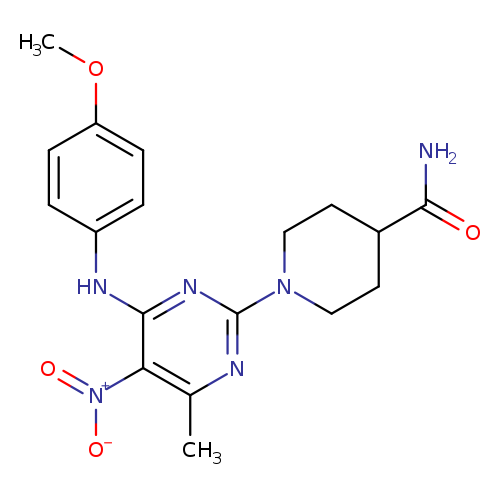 1-{4-[(4-methoxyphenyl)amino]-6-methyl-5-nitropyrimidin-2-yl}piperidine-4-carboxamide