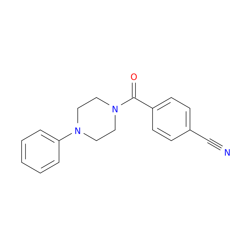 4-(4-phenylpiperazine-1-carbonyl)benzonitrile