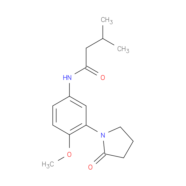 N-[4-methoxy-3-(2-oxopyrrolidin-1-yl)phenyl]-3-methylbutanamide
