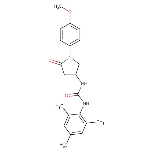 3-[1-(4-methoxyphenyl)-5-oxopyrrolidin-3-yl]-1-(2,4,6-trimethylphenyl)urea