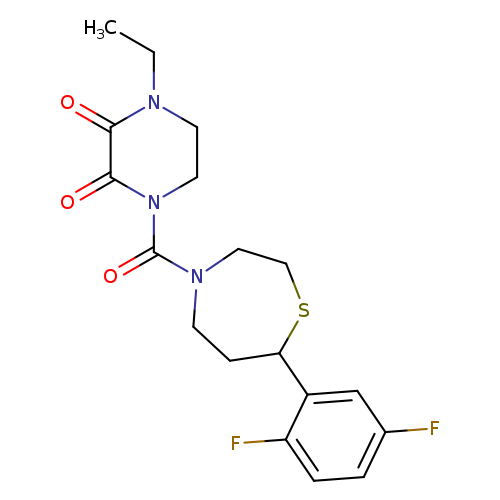 1-[7-(2,5-difluorophenyl)-1,4-thiazepane-4-carbonyl]-4-ethylpiperazine-2,3-dione