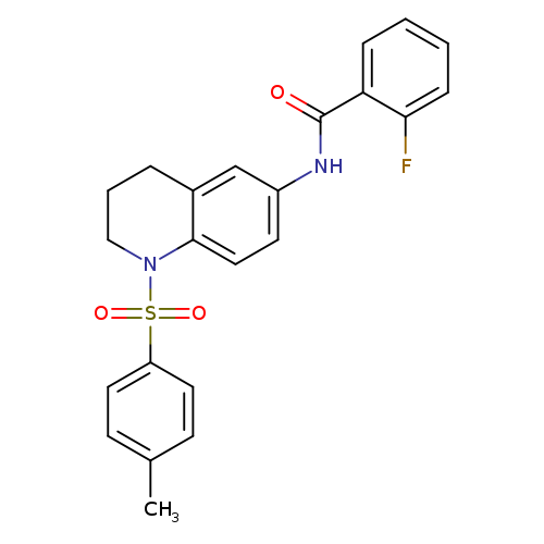 2-fluoro-N-[1-(4-methylbenzenesulfonyl)-1,2,3,4-tetrahydroquinolin-6-yl]benzamide