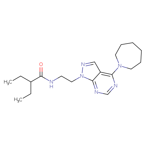 N-{2-[4-(azepan-1-yl)-1H-pyrazolo[3,4-d]pyrimidin-1-yl]ethyl}-2-ethylbutanamide
