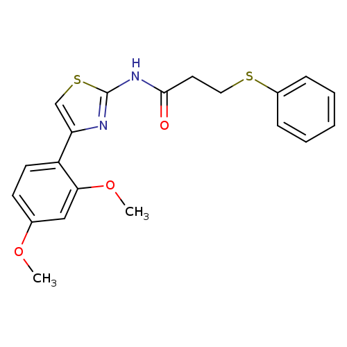 N-[4-(2,4-dimethoxyphenyl)-1,3-thiazol-2-yl]-3-(phenylsulfanyl)propanamide