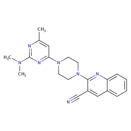 2-{4-[2-(dimethylamino)-6-methylpyrimidin-4-yl]piperazin-1-yl}quinoline-3-carbonitrile