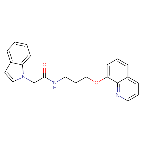 2-(1H-indol-1-yl)-N-[3-(quinolin-8-yloxy)propyl]acetamide
