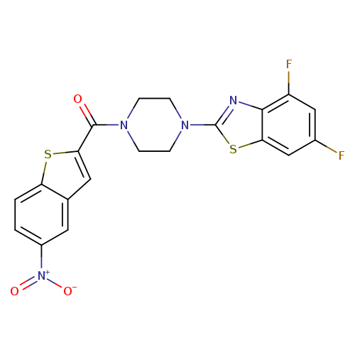 4,6-difluoro-2-[4-(5-nitro-1-benzothiophene-2-carbonyl)piperazin-1-yl]-1,3-benzothiazole