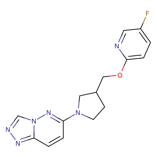 5-fluoro-2-[(1-{[1,2,4]triazolo[4,3-b]pyridazin-6-yl}pyrrolidin-3-yl)methoxy]pyridine