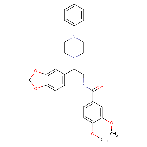 N-[2-(2H-1,3-benzodioxol-5-yl)-2-(4-phenylpiperazin-1-yl)ethyl]-3,4-dimethoxybenzamide
