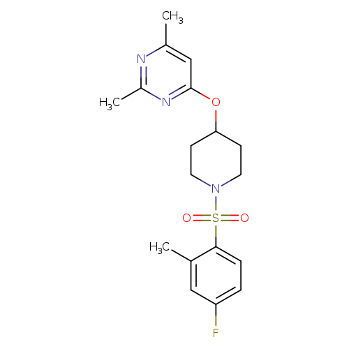 4-{[1-(4-fluoro-2-methylbenzenesulfonyl)piperidin-4-yl]oxy}-2,6-dimethylpyrimidine