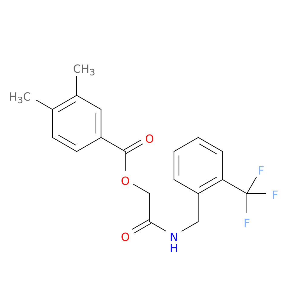 ({[2-(trifluoromethyl)phenyl]methyl}carbamoyl)methyl 3,4-dimethylbenzoate