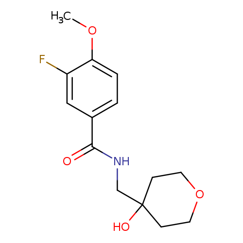 3-fluoro-N-[(4-hydroxyoxan-4-yl)methyl]-4-methoxybenzamide