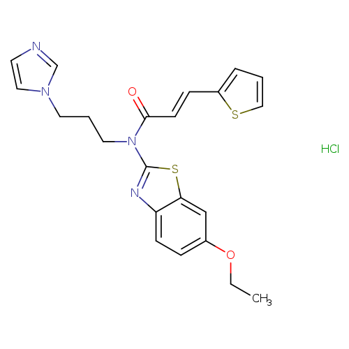(2E)-N-(6-ethoxy-1,3-benzothiazol-2-yl)-N-[3-(1H-imidazol-1-yl)propyl]-3-(thiophen-2-yl)prop-2-enamide hydrochloride