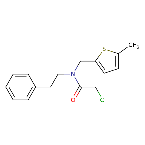 2-chloro-N-[(5-methylthiophen-2-yl)methyl]-N-(2-phenylethyl)acetamide