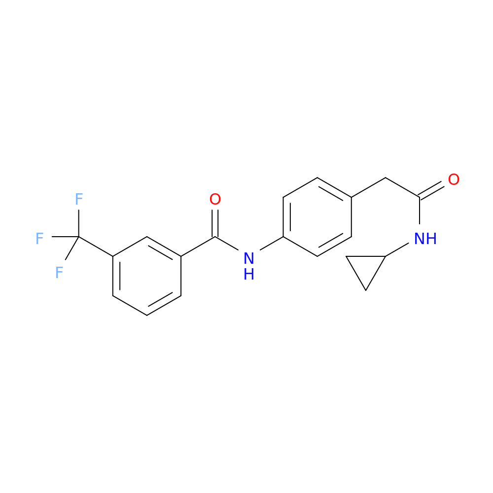 N-{4-[(cyclopropylcarbamoyl)methyl]phenyl}-3-(trifluoromethyl)benzamide