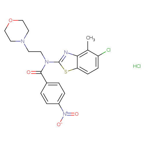 N-(5-chloro-4-methyl-1,3-benzothiazol-2-yl)-N-[2-(morpholin-4-yl)ethyl]-4-nitrobenzamide hydrochloride