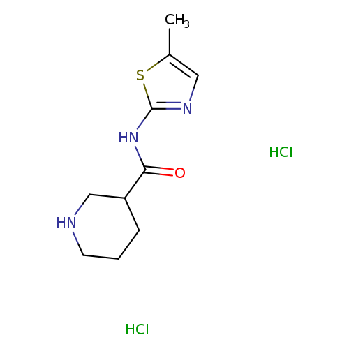 N-(5-methyl-1,3-thiazol-2-yl)piperidine-3-carboxamidedihydrochloride