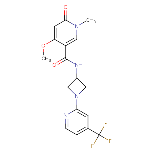 4-methoxy-1-methyl-6-oxo-N-{1-[4-(trifluoromethyl)pyridin-2-yl]azetidin-3-yl}-1,6-dihydropyridine-3-carboxamide